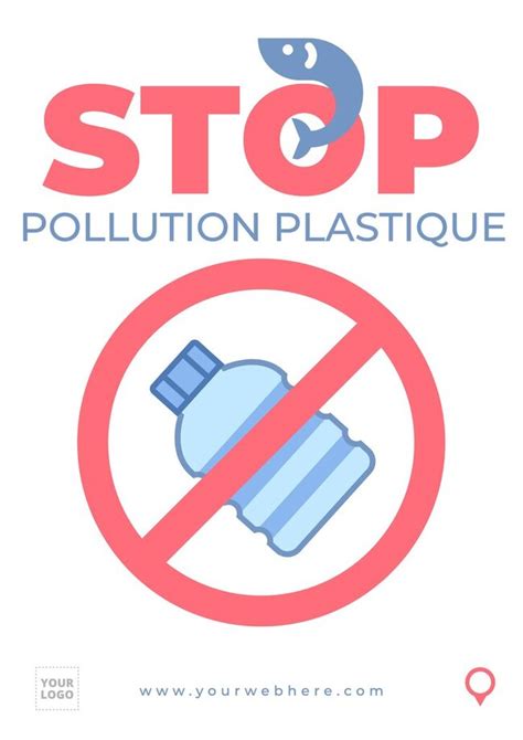 Modèles Daffiches Stop à La Pollution Plastique