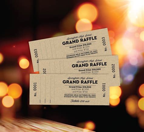 Custom Raffle Tickets, Full Design Included, Gala Ticket Printing ...