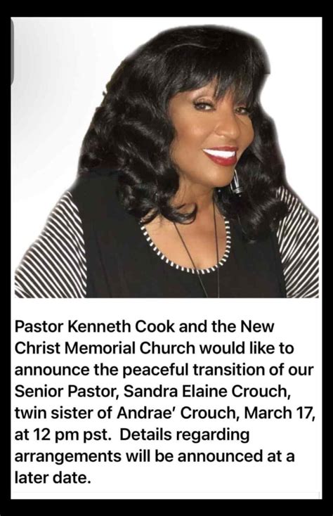 RIP Sandra Crouch GRAMMY Award Winning Gospel Singer Twin Sister Of