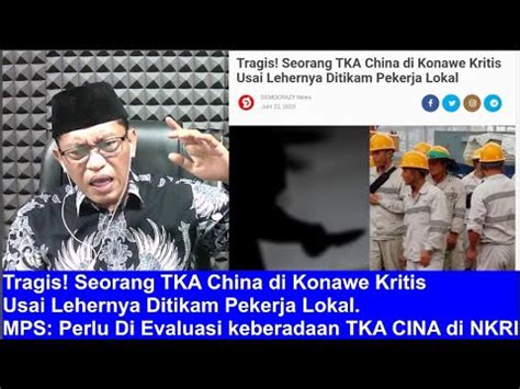 Tragis TKA China Di Konawe Kritis Usai Lehernya Dithi Kam Pekerja