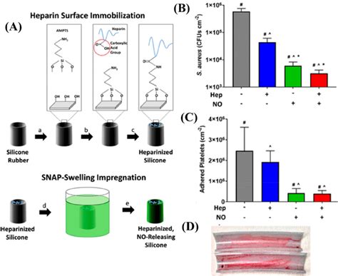 (A) Schematic demonstration for Hep (heparin) immobilization on SR ... 