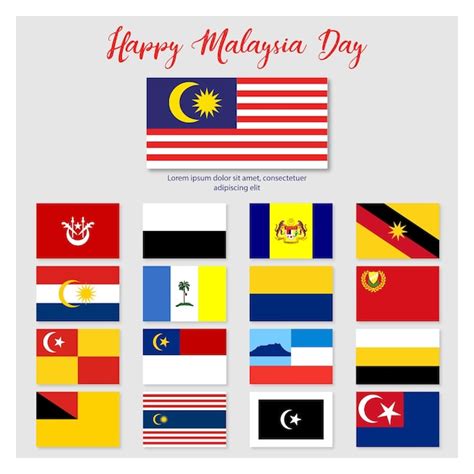 Premium Vector Happy Malaysia Day Flag