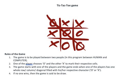 Solved Tic Tac Toe Game Rules Of The Game 1 The Game Is To