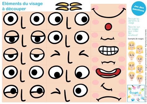 Jeu Des Motions Du Visage Imprimer Occuper Les Enfants