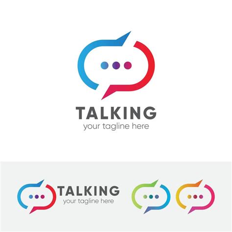 Talking logo design 6415448 Vector Art at Vecteezy