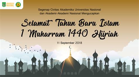 Selamat Tahun Baru Islam Muharram Hijriah Universitas Nasional