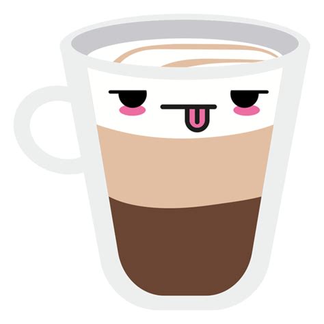 Tired Kawaii Face Coffee Cup Png And Svg Design For T Shirts