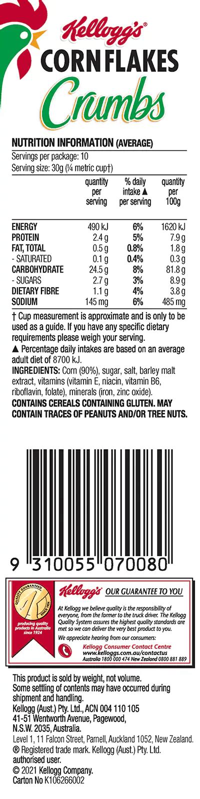 Corn Flakes Nutrition Information Besto Blog