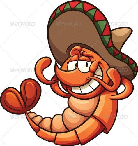 Mexican Shrimp Mexican Shrimp Illustration Art Shrimp Cartoon