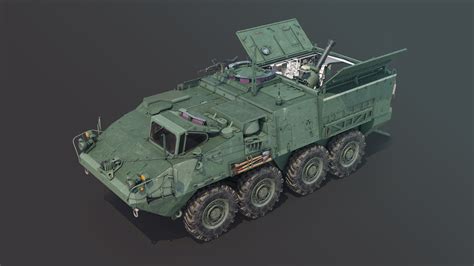 D Stryker M Mc Military Vehicle Model Turbosquid