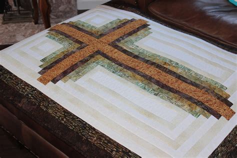 I Designed This Christian Cross Quilt From Log Cabin Blocks Which Are