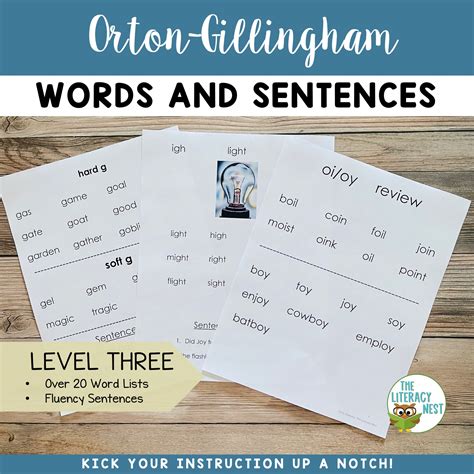 Decodable Word Lists Sentences For ADVANCED Orton Gillingham Level 5