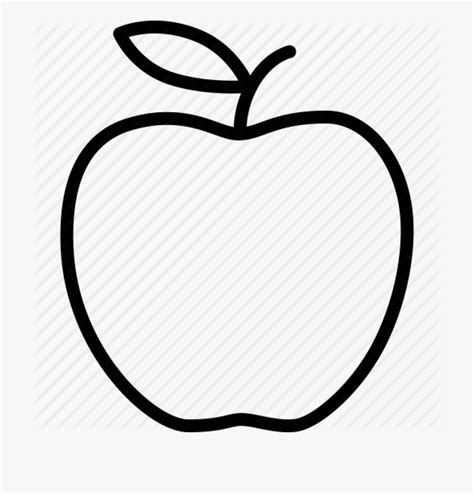 Download High Quality apple clipart black and white outline Transparent ...