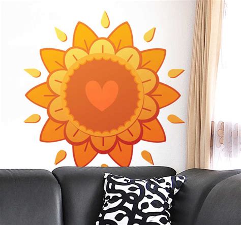 Muursticker Decoratieve Bloem Liefde Tenstickers