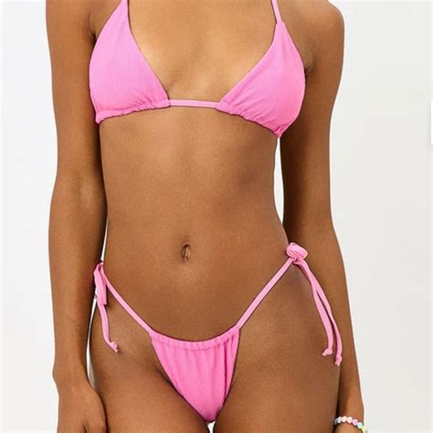 Frankie S Bikinis Swim Frankies Bikinis Tia Ribbed Bikini Bottoms