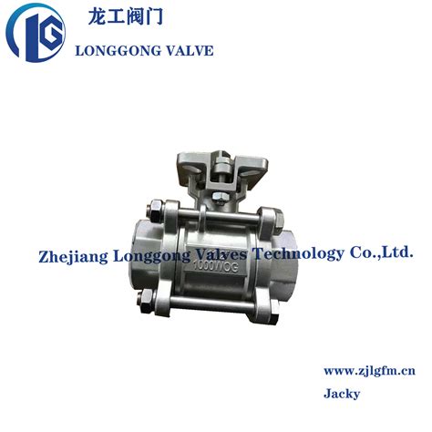 Cf8 Cf8m Wcb 1000wog 3pc Stainless Steel Full Bore Ball Valve With Iso5211 Mounting Pad And