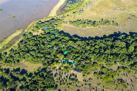 Drone Photography Of A Lodge Within The Western Shores Of The