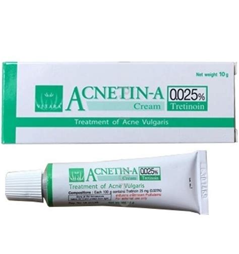 Крем с третиноином Acnetin-A 0.025% или 0.05% 10 гр купить в Москве в ...