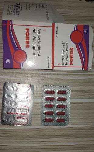 Ferrous Sulphate Folic Acid Capsule At Rs Box Ferrous Sulphate And