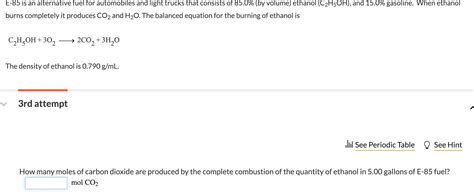 Solved E Is An Alternative Fuel For Automobiles And Light Chegg