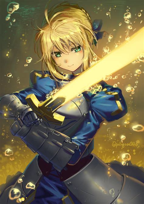 Saber w/ Excalibur : r/fatestaynight