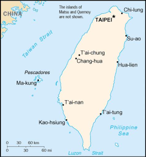 Taiwan Map Terrain Area And Outline Maps Of Taiwan Countryreports