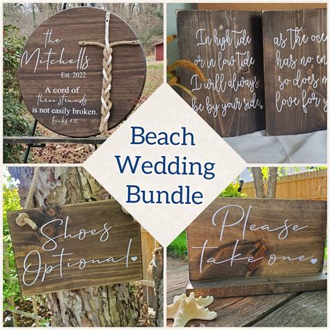 Beach Wedding Signs, Beach Wedding Bundle, Rustic Wedding, Wedding ...