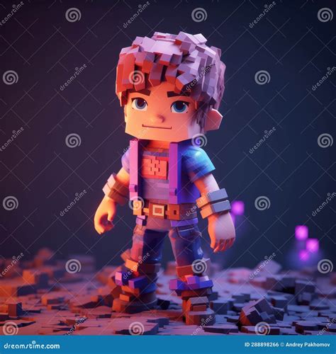 Pixelated Human Character, Illustration in Pixel Art Style, Computer ...