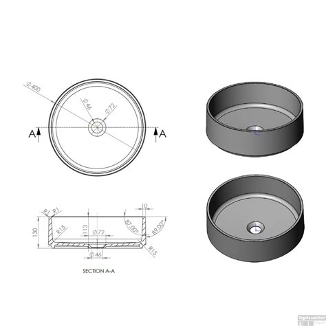 Opbouw Waskom Arcqua Case Rond Cm Mat Wit