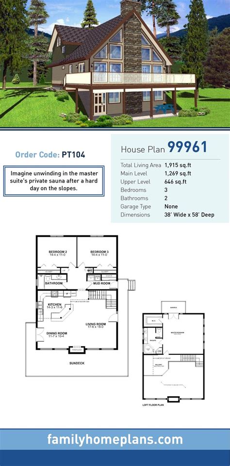 Sloping Lot House Plan with Walkout Basement | Hillside Home Plan with ...