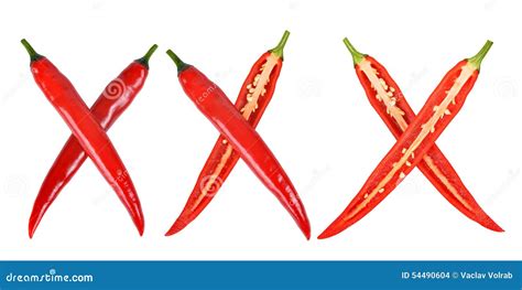 Xxx Made From Red Hot Chilli Peppers Stock Photo Image 54490604
