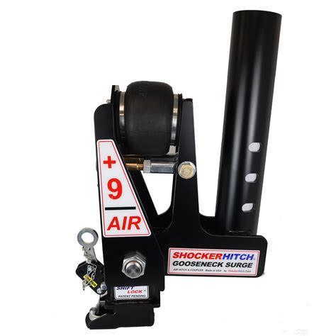 Shocker Gooseneck Air Hitch with 9" Offset Extension Coupler