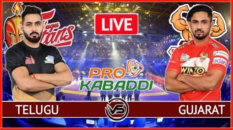 Vivo Pro Kabaddi Live Telugu Titans Vs Gujarat Giants Live Guj Vs