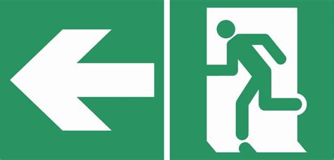 Signaux d Evacuation en PVC avec dos autocollant prets à la pose