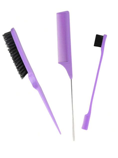 3 Pcs Slick Back Hair Brush Set Bristle Hair Brush Edge Control Brush