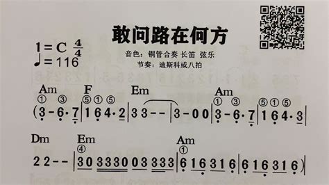 电子琴和弦简谱《敢问路在何方》，简谱视唱 音乐视频 搜狐视频