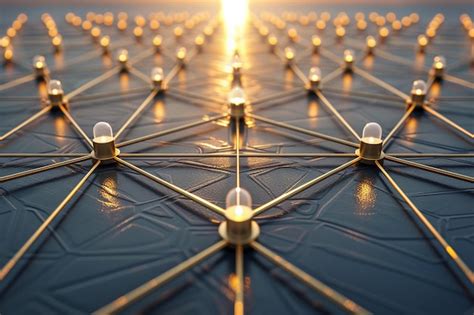 premium photo abstract network grid  connectivity