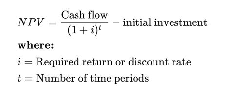 Net Present Value Npv Calculation