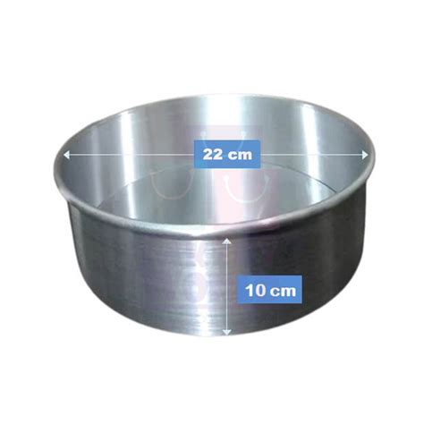 Molde de aluminio torta/bizcocho desmontable 22 cm de diámetro 10 cm d