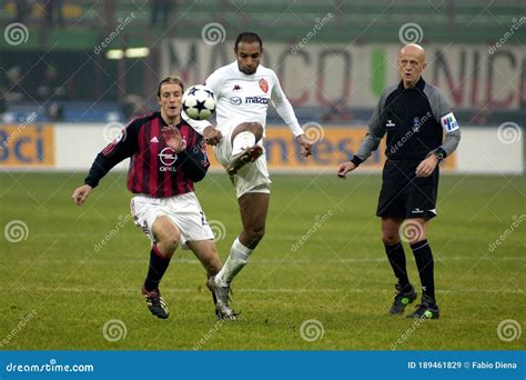 Emerson And Massimo Ambrosini In Action During The Match Editorial