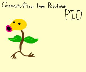 Grass/Fire type Pokemon PIO - Drawception