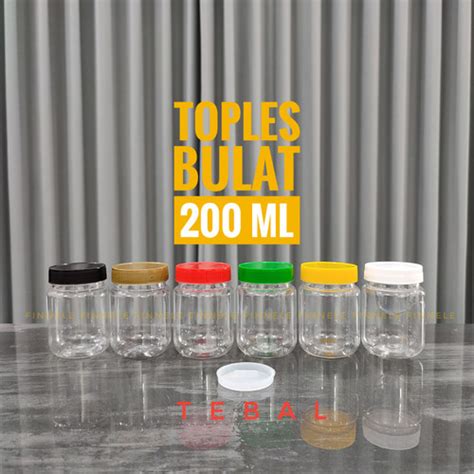 Jual Toples Sambal Botol Bumbu Toples Plastik Jar Ml Bulat