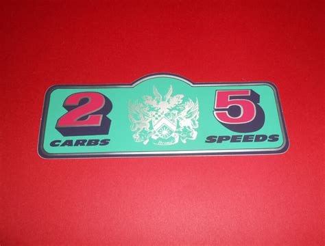 2carbs 5speeds ステッカー（当時物） Japanese Car Accessories From The 1970s And