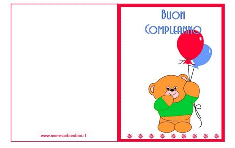 Biglietti Compleanno Per Bambini Da Stampare Mamma E Bambini