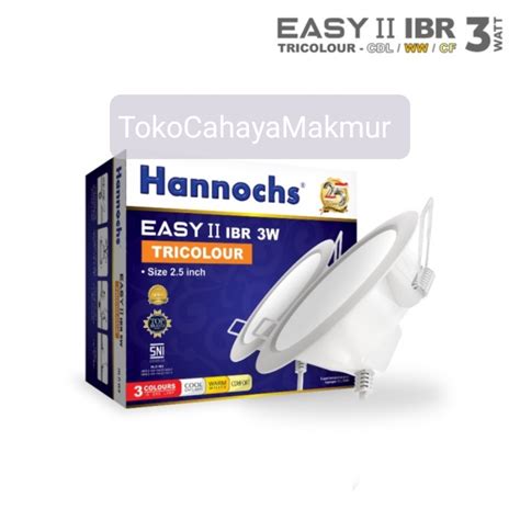 Jual Lampu Led Downlight Hannochs Easy Ii Ibr Round Bulat W Watt