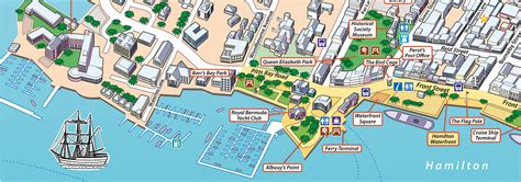 Illustrated Map of the City of Hamilton, Bermuda