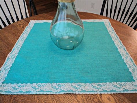 Burlap Table Squares With Lace Choose Your Color Burlap Etsy