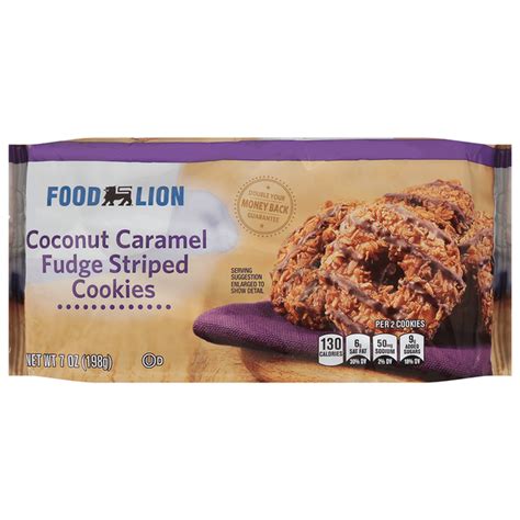 Food Lion Cookies Fudge Striped Coconut Caramel 7 Oz Delivery Or