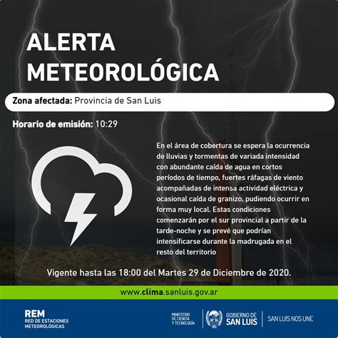 Alerta Por Tormentas Fuertes Para Esta Noche Y La Madrugada Del