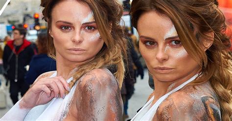 Rhian Sugden Slathers Herself In Paint For Near Naked Photos During